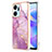 Funda Silicona Gel Goma Patron de Moda Carcasa Y05B para Huawei Honor X7a Purpura Claro