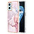 Funda Silicona Gel Goma Patron de Moda Carcasa Y05B para Oppo A96 4G Rosa