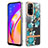 Funda Silicona Gel Goma Patron de Moda Carcasa Y06B para Oppo F19 Pro+ Plus 5G Cian