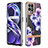 Funda Silicona Gel Goma Patron de Moda Carcasa Y06B para Realme 8i Morado