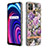 Funda Silicona Gel Goma Patron de Moda Carcasa Y06B para Realme C25Y India Purpura Claro