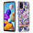 Funda Silicona Gel Goma Patron de Moda Carcasa Y06B para Samsung Galaxy A21s Purpura Claro