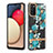 Funda Silicona Gel Goma Patron de Moda Carcasa Y06B para Samsung Galaxy F02S SM-E025F Cian