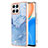 Funda Silicona Gel Goma Patron de Moda Carcasa Y07B para Huawei Honor X8 4G Azul