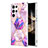 Funda Silicona Gel Goma Patron de Moda Carcasa Y08B para Samsung Galaxy S24 Ultra 5G Purpura Claro