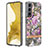 Funda Silicona Gel Goma Patron de Moda Carcasa Y12B para Samsung Galaxy S21 FE 5G Purpura Claro