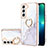 Funda Silicona Gel Goma Patron de Moda Carcasa Y16B para Samsung Galaxy S21 5G Blanco