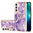 Funda Silicona Gel Goma Patron de Moda Carcasa Y16B para Samsung Galaxy S21 FE 5G Morado