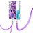 Funda Silicona Gel Goma Patron de Moda Carcasa Y18B para Samsung Galaxy S21 Plus 5G Morado