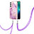 Funda Silicona Gel Goma Patron de Moda Carcasa Y21B para Samsung Galaxy S22 Plus 5G Purpura Claro