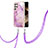 Funda Silicona Gel Goma Patron de Moda Carcasa Y21B para Samsung Galaxy S24 Ultra 5G Purpura Claro