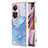 Funda Silicona Gel Goma Patron de Moda Carcasa YB1 para Oppo Reno10 Pro+ Plus 5G Azul