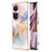 Funda Silicona Gel Goma Patron de Moda Carcasa YB3 para Oppo Reno10 Pro 5G Purpura Claro