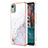 Funda Silicona Gel Goma Patron de Moda Carcasa YB5 para Nokia C12 Blanco