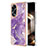 Funda Silicona Gel Goma Patron de Moda Carcasa YB5 para Oppo A18 Morado