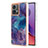 Funda Silicona Gel Goma Patron de Moda Carcasa YB7 para Motorola Moto G84 5G Morado