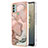 Funda Silicona Gel Goma Patron de Moda Carcasa YB7 para Nokia C31 Rosa