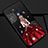 Funda Silicona Gel Goma Vestido de Novia Carcasa K01 para Huawei Mate 20 Rojo y Negro