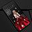 Funda Silicona Gel Goma Vestido de Novia Carcasa K01 para Samsung Galaxy S10 Rojo y Negro