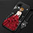 Funda Silicona Gel Goma Vestido de Novia Carcasa para Huawei Nova 6 SE Rojo y Negro