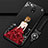 Funda Silicona Gel Goma Vestido de Novia Carcasa para Xiaomi Redmi 8A Rojo y Negro