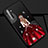 Funda Silicona Gel Goma Vestido de Novia Carcasa S01 para Realme X2 Rojo y Negro