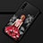 Funda Silicona Gel Goma Vestido de Novia Carcasa S02 para Huawei Nova 5 Rojo y Negro