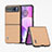 Funda Silicona Goma de Cuero Carcasa B04H para Motorola Moto Razr 40 5G Caqui