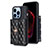 Funda Silicona Goma de Cuero Carcasa BF1 para Apple iPhone 13 Pro Max Negro