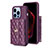 Funda Silicona Goma de Cuero Carcasa BF1 para Apple iPhone 14 Pro Max Morado