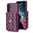 Funda Silicona Goma de Cuero Carcasa BF1 para Samsung Galaxy A34 5G Morado