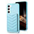Funda Silicona Goma de Cuero Carcasa BF1 para Samsung Galaxy S24 5G Azul Claro