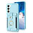 Funda Silicona Goma de Cuero Carcasa BF2 para Samsung Galaxy S22 Plus 5G Azul Claro