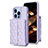 Funda Silicona Goma de Cuero Carcasa BF3 para Apple iPhone 13 Pro Max Purpura Claro