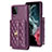 Funda Silicona Goma de Cuero Carcasa BF3 para Samsung Galaxy A12 5G Morado