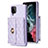 Funda Silicona Goma de Cuero Carcasa BF3 para Samsung Galaxy A12 Purpura Claro