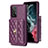 Funda Silicona Goma de Cuero Carcasa BF3 para Samsung Galaxy A52 4G Morado