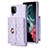 Funda Silicona Goma de Cuero Carcasa BF3 para Samsung Galaxy F12 Purpura Claro