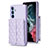 Funda Silicona Goma de Cuero Carcasa BF3 para Samsung Galaxy Quantum4 5G Purpura Claro