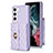 Funda Silicona Goma de Cuero Carcasa BF3 para Samsung Galaxy S22 Plus 5G Purpura Claro