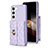 Funda Silicona Goma de Cuero Carcasa BF3 para Samsung Galaxy S24 Plus 5G Purpura Claro