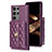 Funda Silicona Goma de Cuero Carcasa BF3 para Samsung Galaxy S24 Ultra 5G Morado