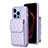 Funda Silicona Goma de Cuero Carcasa BF4 para Apple iPhone 13 Pro Max Purpura Claro