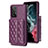 Funda Silicona Goma de Cuero Carcasa BF4 para Samsung Galaxy A52 4G Morado