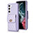 Funda Silicona Goma de Cuero Carcasa BF4 para Samsung Galaxy S22 Plus 5G Purpura Claro