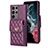 Funda Silicona Goma de Cuero Carcasa BF4 para Samsung Galaxy S23 Ultra 5G Morado