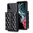 Funda Silicona Goma de Cuero Carcasa BF5 para Samsung Galaxy A12 5G Negro