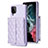 Funda Silicona Goma de Cuero Carcasa BF5 para Samsung Galaxy M12 Purpura Claro