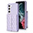 Funda Silicona Goma de Cuero Carcasa BF6 para Samsung Galaxy S22 5G Purpura Claro