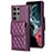 Funda Silicona Goma de Cuero Carcasa BF6 para Samsung Galaxy S22 Ultra 5G Morado